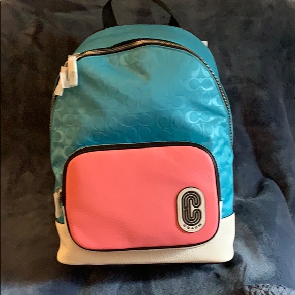 coach pink backpack